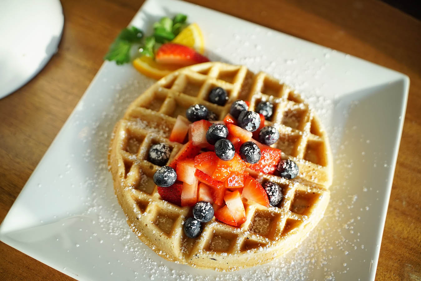 waffle with berries
